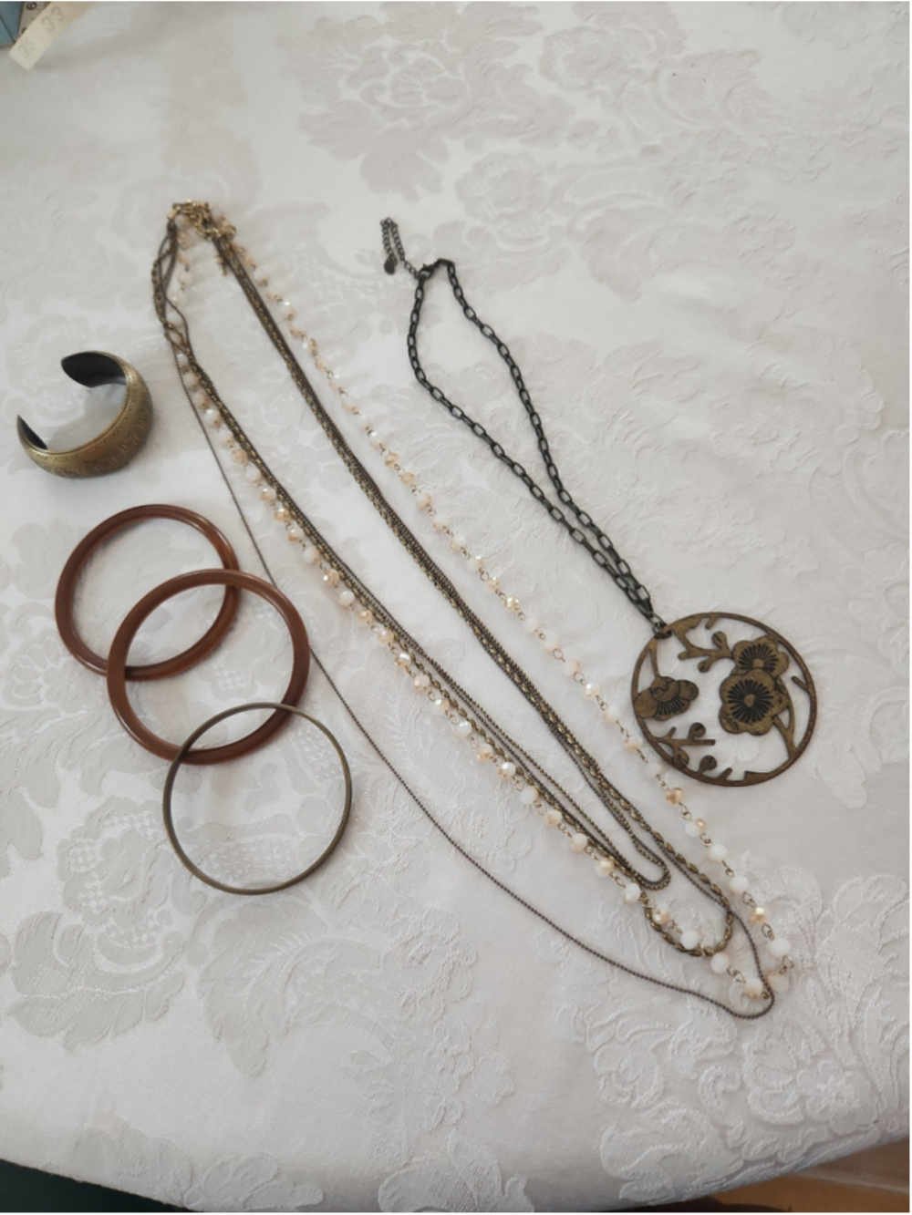 Brass Jewelry Bundle Necklaces and Bracelets